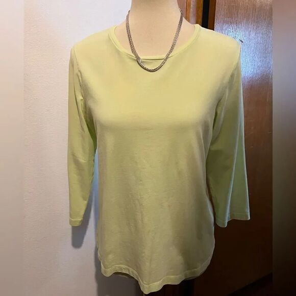 Mint Green 3/4 sleeve Chicos The Ultimate Tee Chico’s Size 1 = Medium #91 - Picture 1 of 6